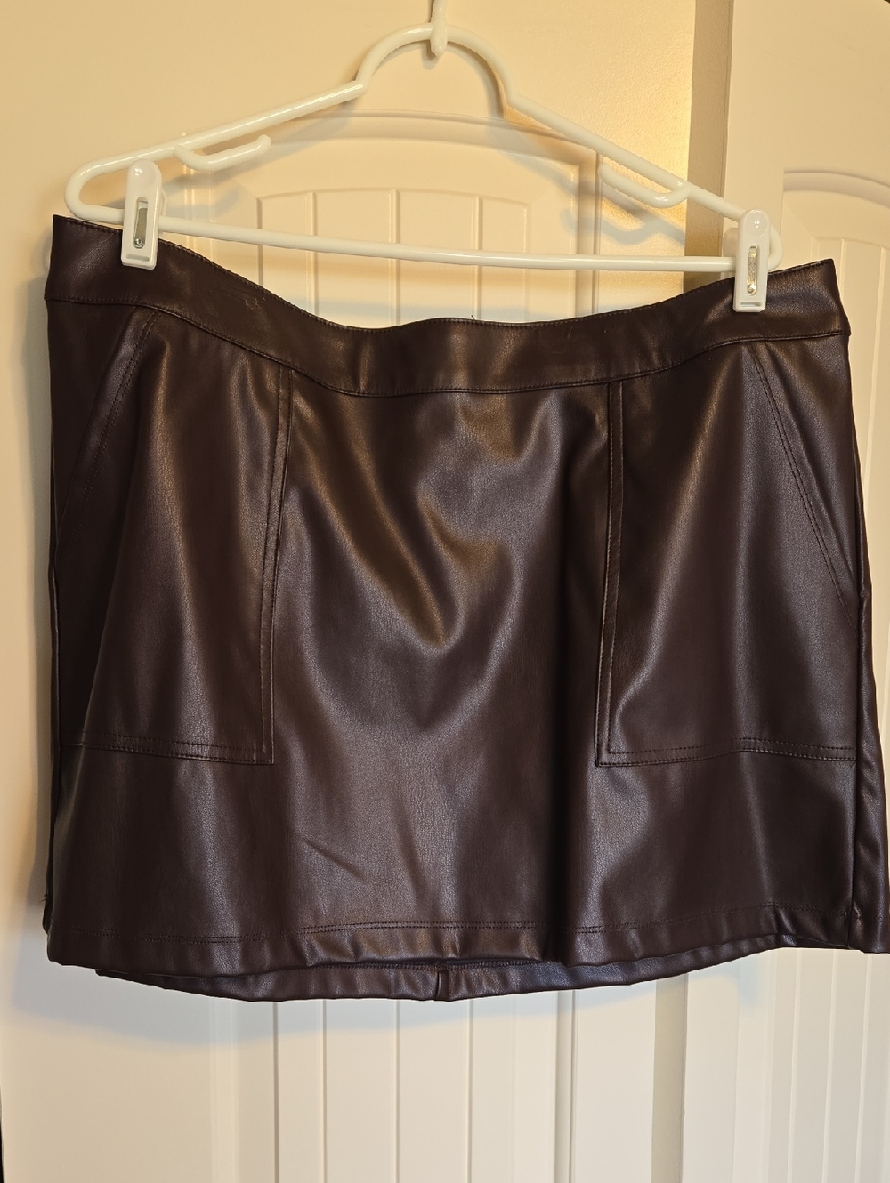 a new day Faux Leather Mini Skirt in Dark Brown